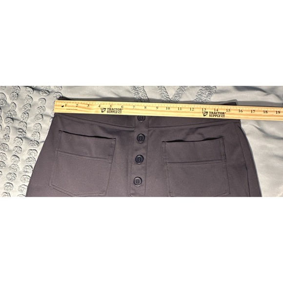 Halara Wide Leg Pants size L Pull on Faux Button Front Navy NWT - Picture 4 of 6